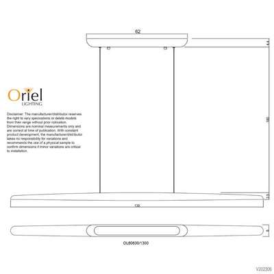 Oriel EASTOFT - 1 Light Glass Pendant-Oriel Lighting-Ozlighting.com.au