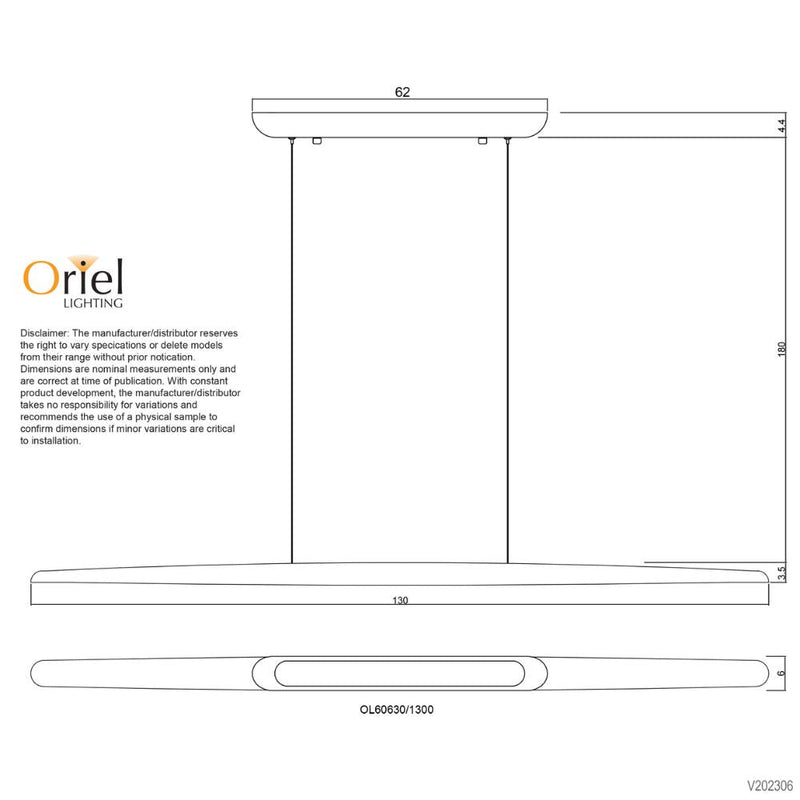 Oriel EASTOFT - 1 Light Glass Pendant-Oriel Lighting-Ozlighting.com.au