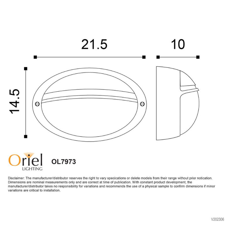 Oriel GALAXY - 25W Classic Outdoor Eyelid Bunker Light-Oriel Lighting-Ozlighting.com.au