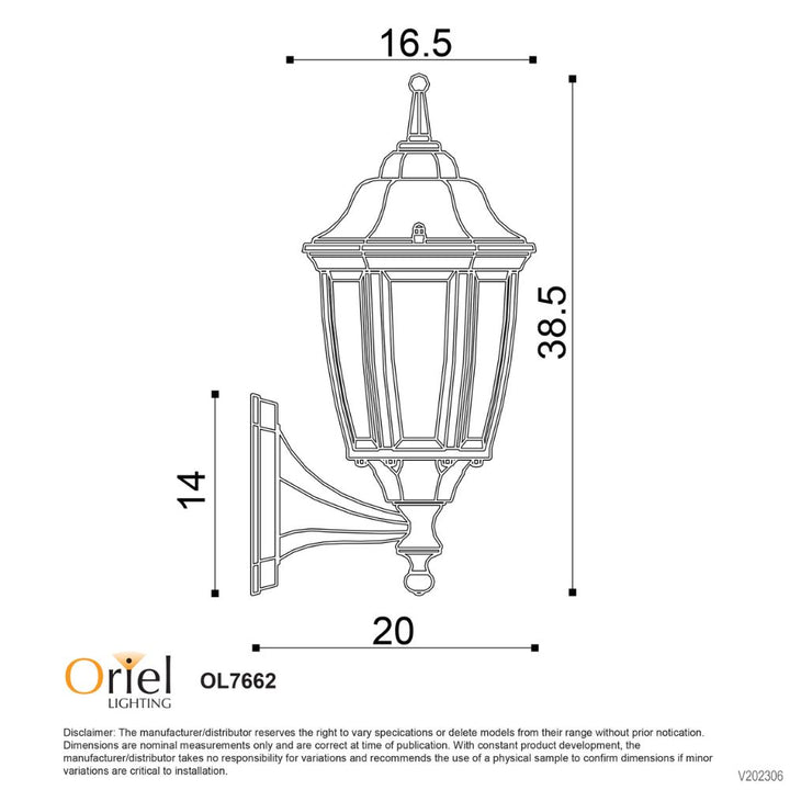 Oriel HIGHGATE - 25W White Outdoor Wall Light-Oriel Lighting-Ozlighting.com.au