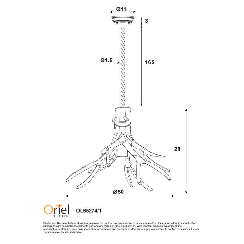 Oriel HYORT - 1 Light Pendant-Oriel Lighting-Ozlighting.com.au