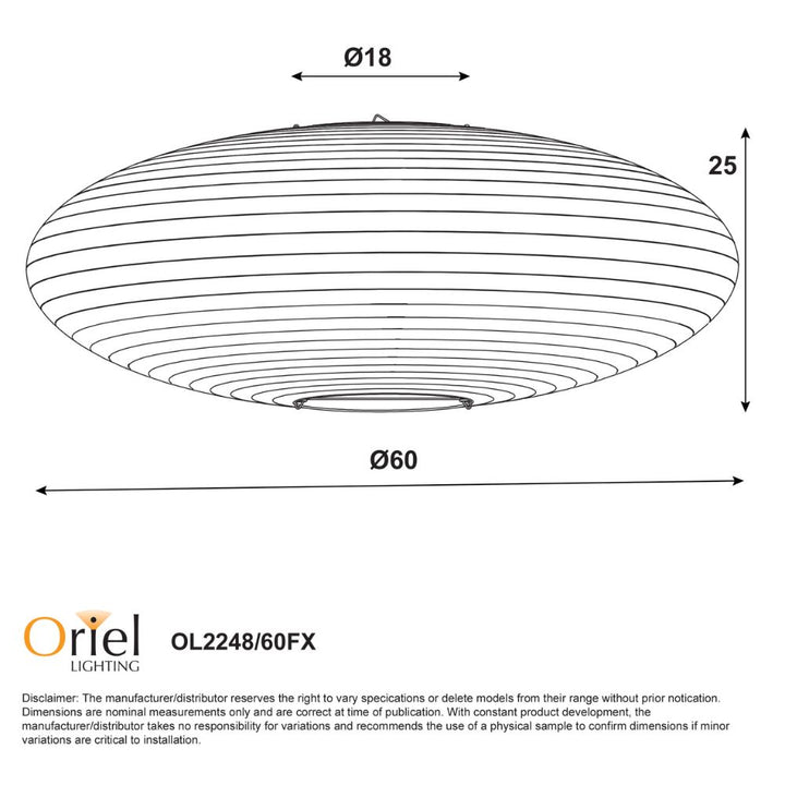 Oriel KANTO.60 - 1 Light Pendant-Oriel Lighting-Ozlighting.com.au