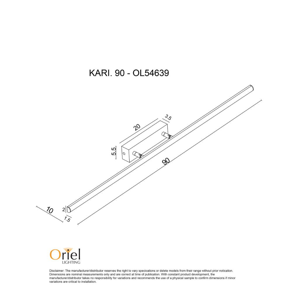 Oriel KARI - 18W Vanity Light-Oriel Lighting-Ozlighting.com.au