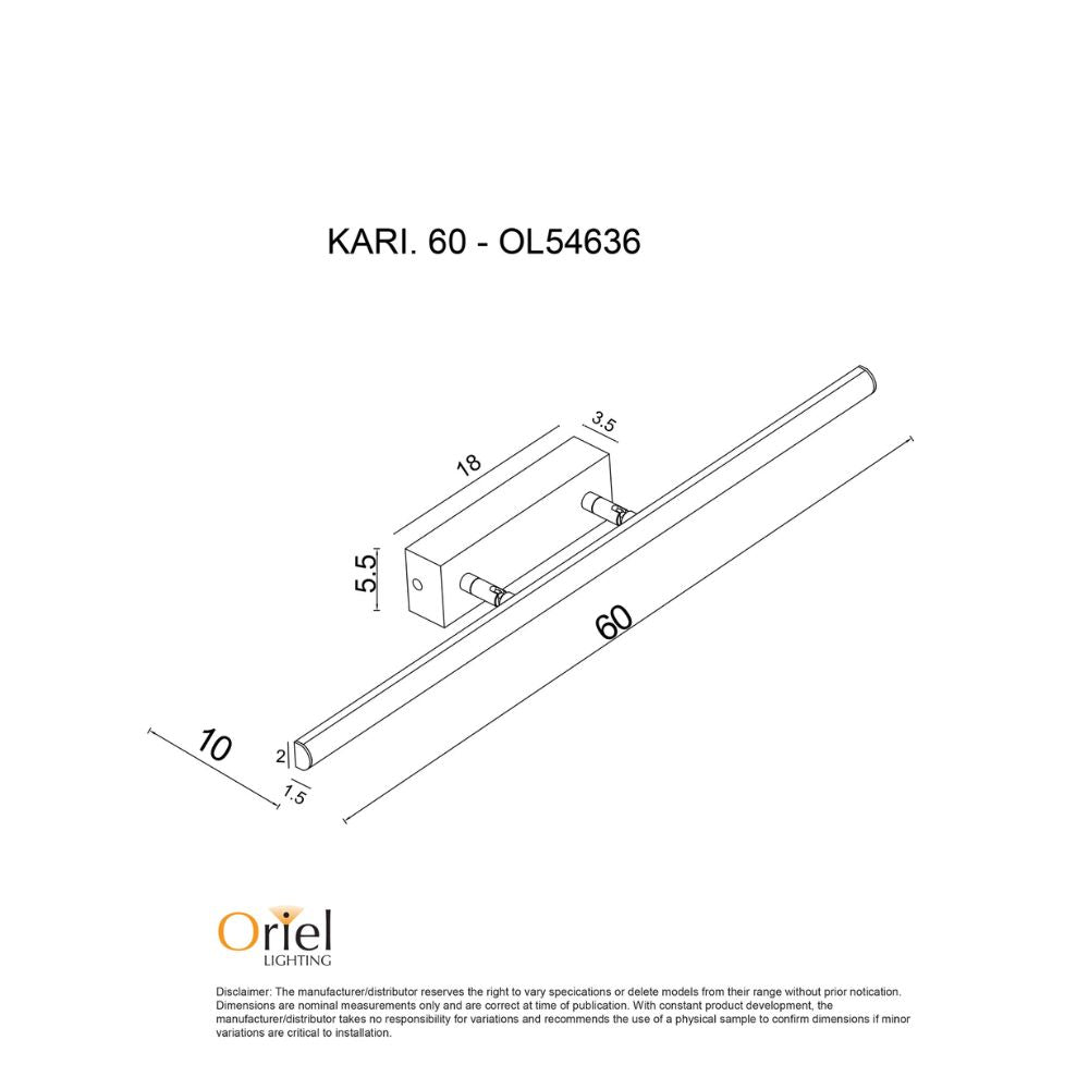 Oriel KARI - 18W Vanity Light-Oriel Lighting-Ozlighting.com.au