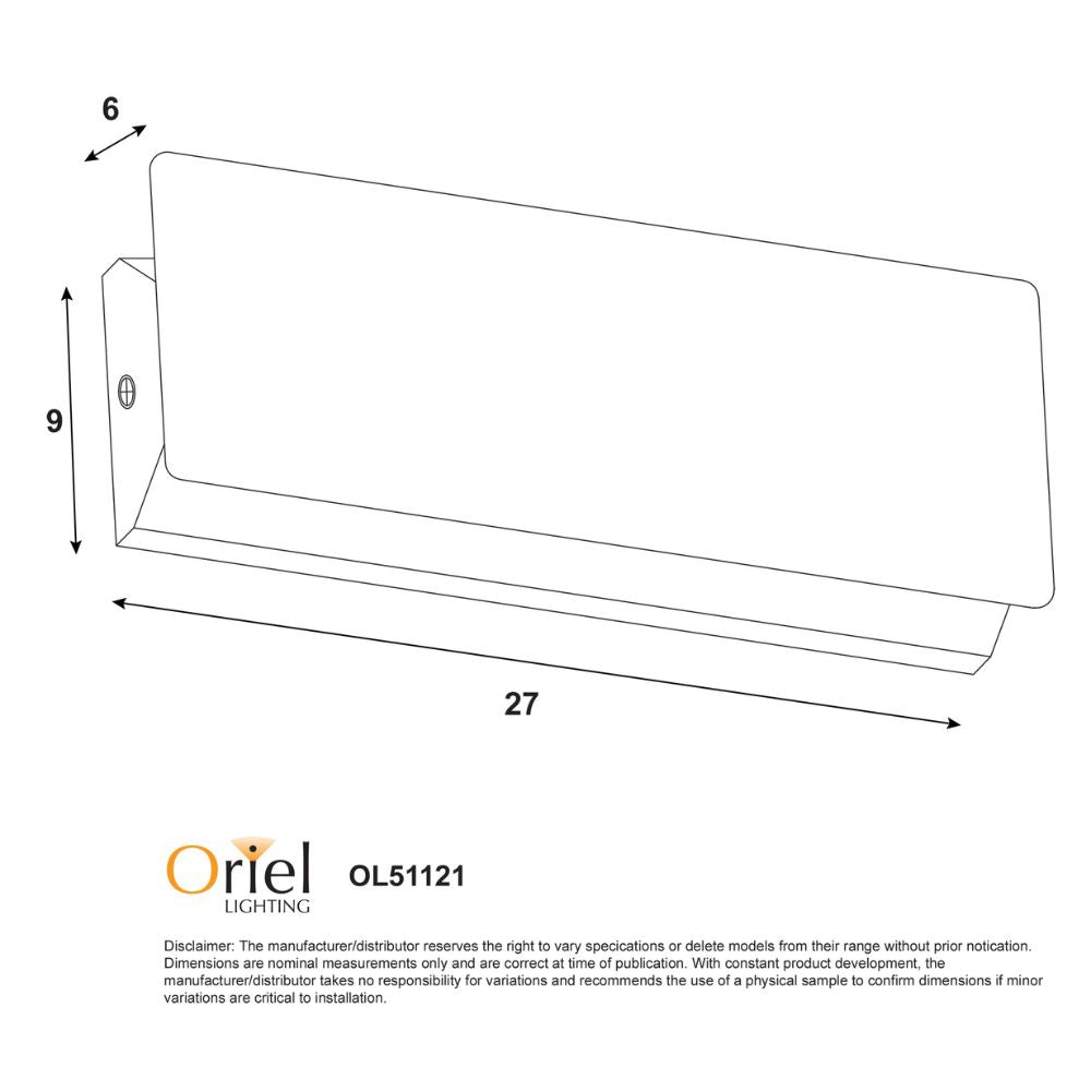 Oriel NIMMO - 8W CTS LED Wall Light-Oriel Lighting-Ozlighting.com.au