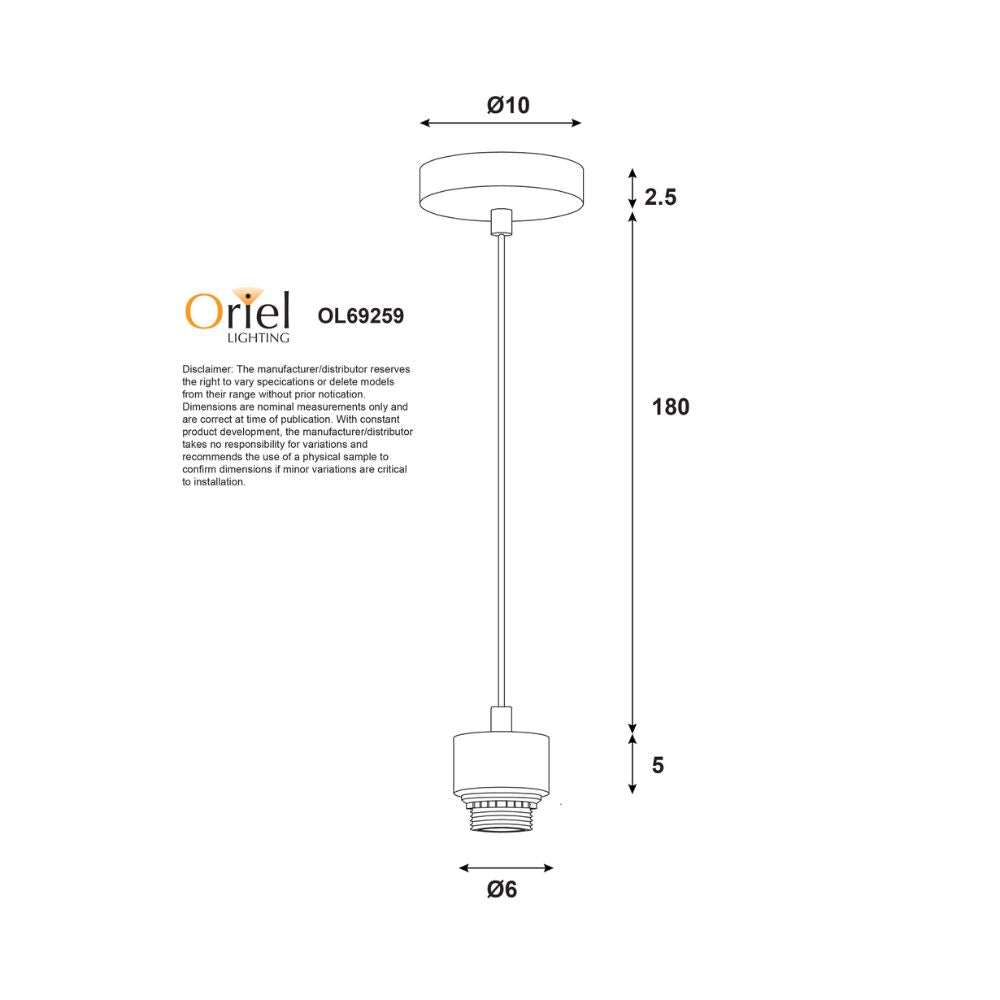 Oriel PARTI - Wood Suspension Kit-Oriel Lighting-Ozlighting.com.au