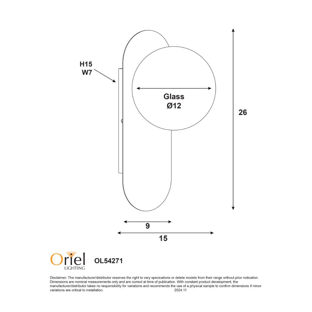 Oriel PING - 7W Wall Light-Oriel Lighting-Ozlighting.com.au