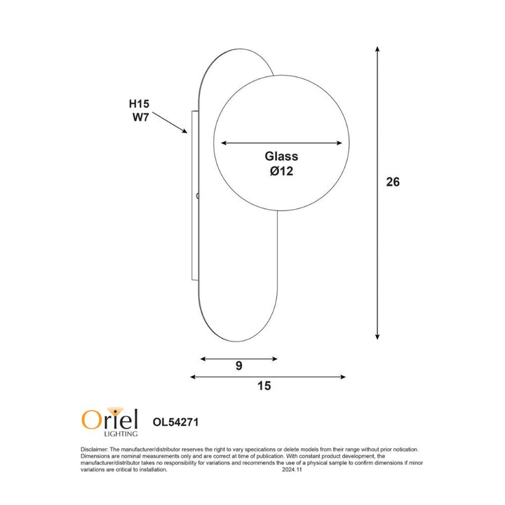 Oriel PING - 7W Wall Light-Oriel Lighting-Ozlighting.com.au