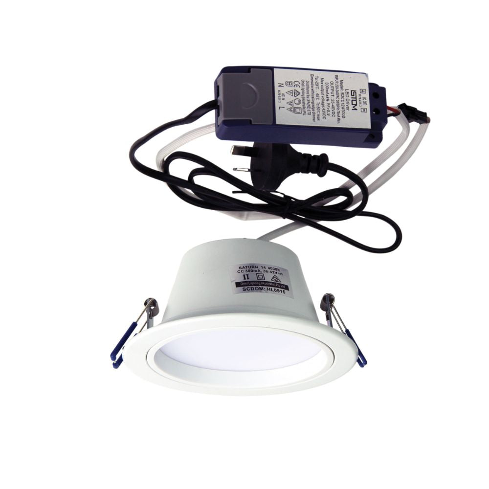 Oriel SATURN - 14W LED Recessed Downlight - 3000K-Oriel Lighting-Ozlighting.com.au