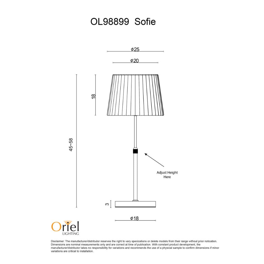 Oriel SOFIE - 25W Adjustable Table Lamp-Oriel Lighting-Ozlighting.com.au