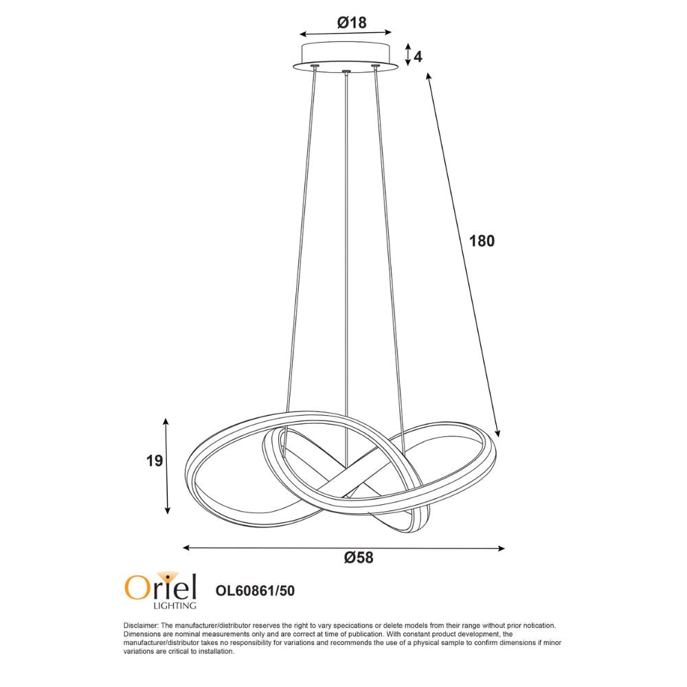 Oriel SPIRA - CTS LED Pendant-Oriel Lighting-Ozlighting.com.au