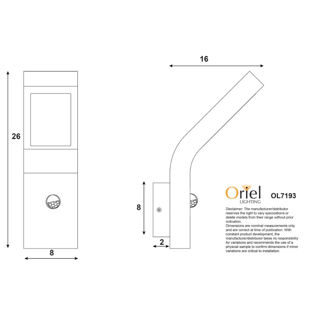 Oriel VANGUARD - 10W LED Outdoor Sensor Light-Oriel Lighting-Ozlighting.com.au