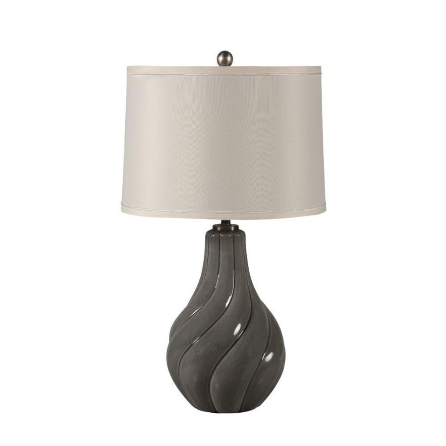 RHA AMORA - Grey Crackle Swirl Ceramic Table Lamp-RHA-Ozlighting.com.au