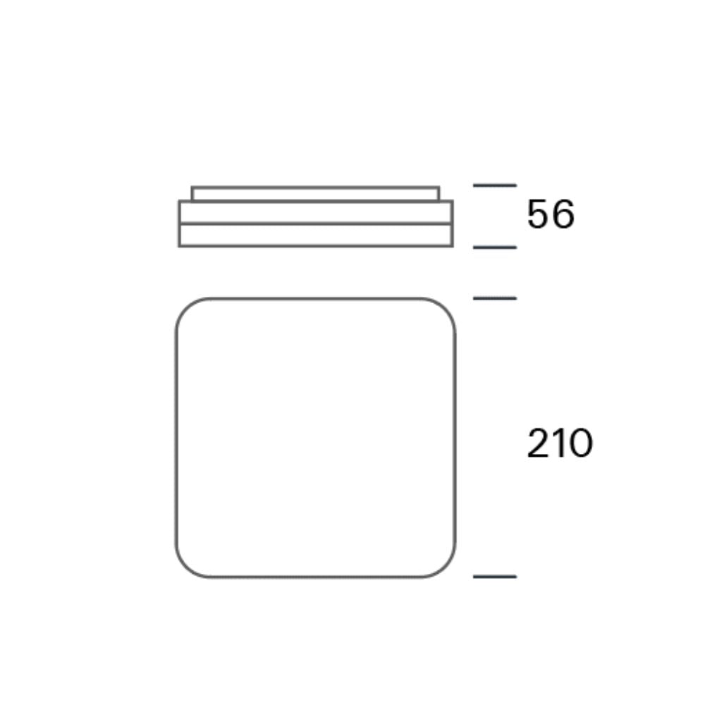 SCI SLICE - 10W/15W LED 2-CCT And Power Switchable Dimmable 210mm Square Oyster Ceiling Light IP54-SCI-Ozlighting.com.au