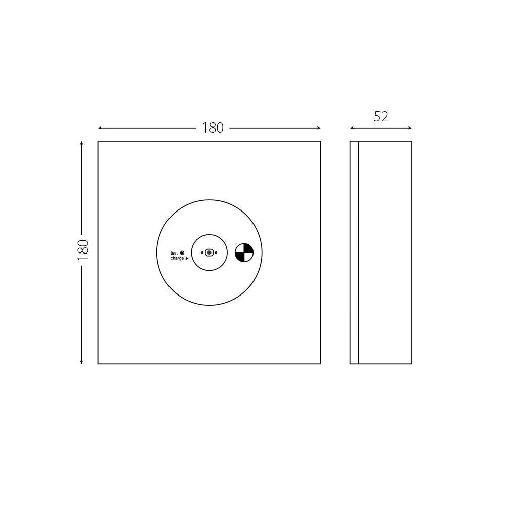 SCI SPITFIRE-D40-SM - 1.8W LED D40 Surface Mounted Square Emergency Light-SCI-Ozlighting.com.au