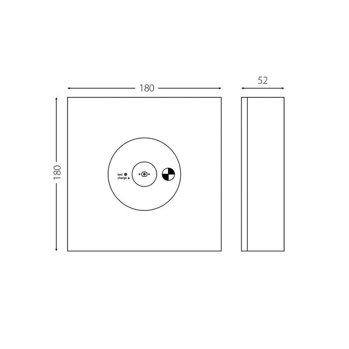 SCI SPITFIRE-D40-SM - 1.8W LED D40 Surface Mounted Square Emergency Light-SCI-Ozlighting.com.au