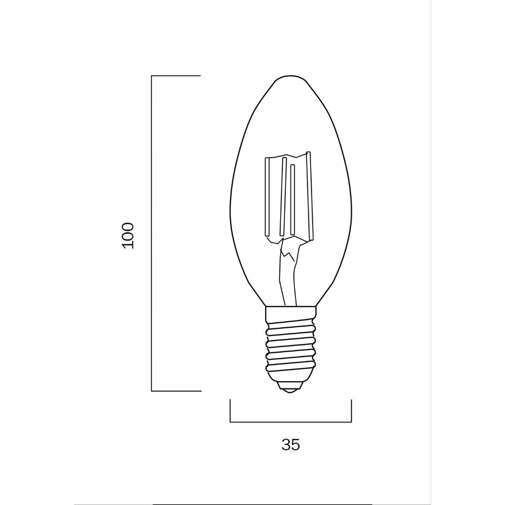 Telbix - 3W LED Candle Globe - 1 x E14-Telbix-Ozlighting.com.au