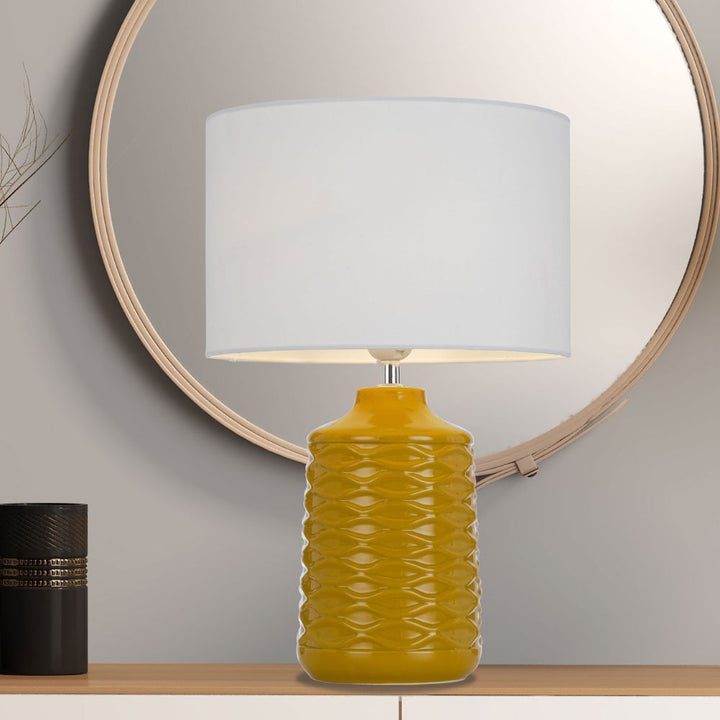 Telbix AGRA - Textured Ceramic Table Lamp-Telbix-Ozlighting.com.au