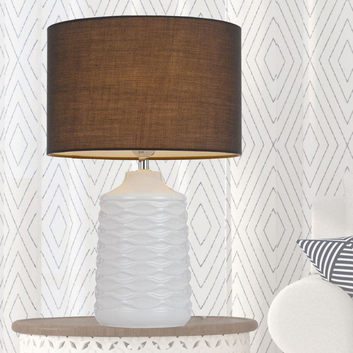 Telbix AGRA - Textured Ceramic Table Lamp-Telbix-Ozlighting.com.au