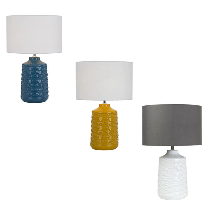 Telbix AGRA - Textured Ceramic Table Lamp-Telbix-Ozlighting.com.au