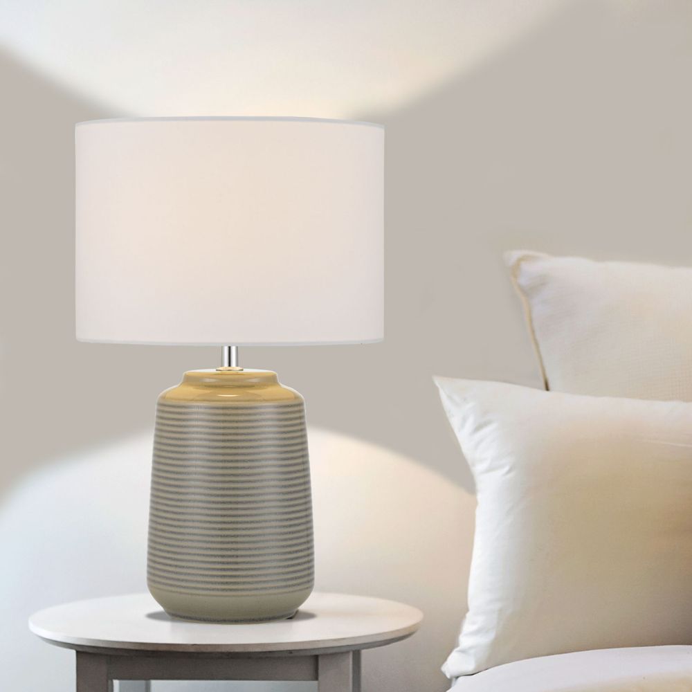 Telbix ANNI - Ribbed Ceramic Table Lamp-Telbix-Ozlighting.com.au