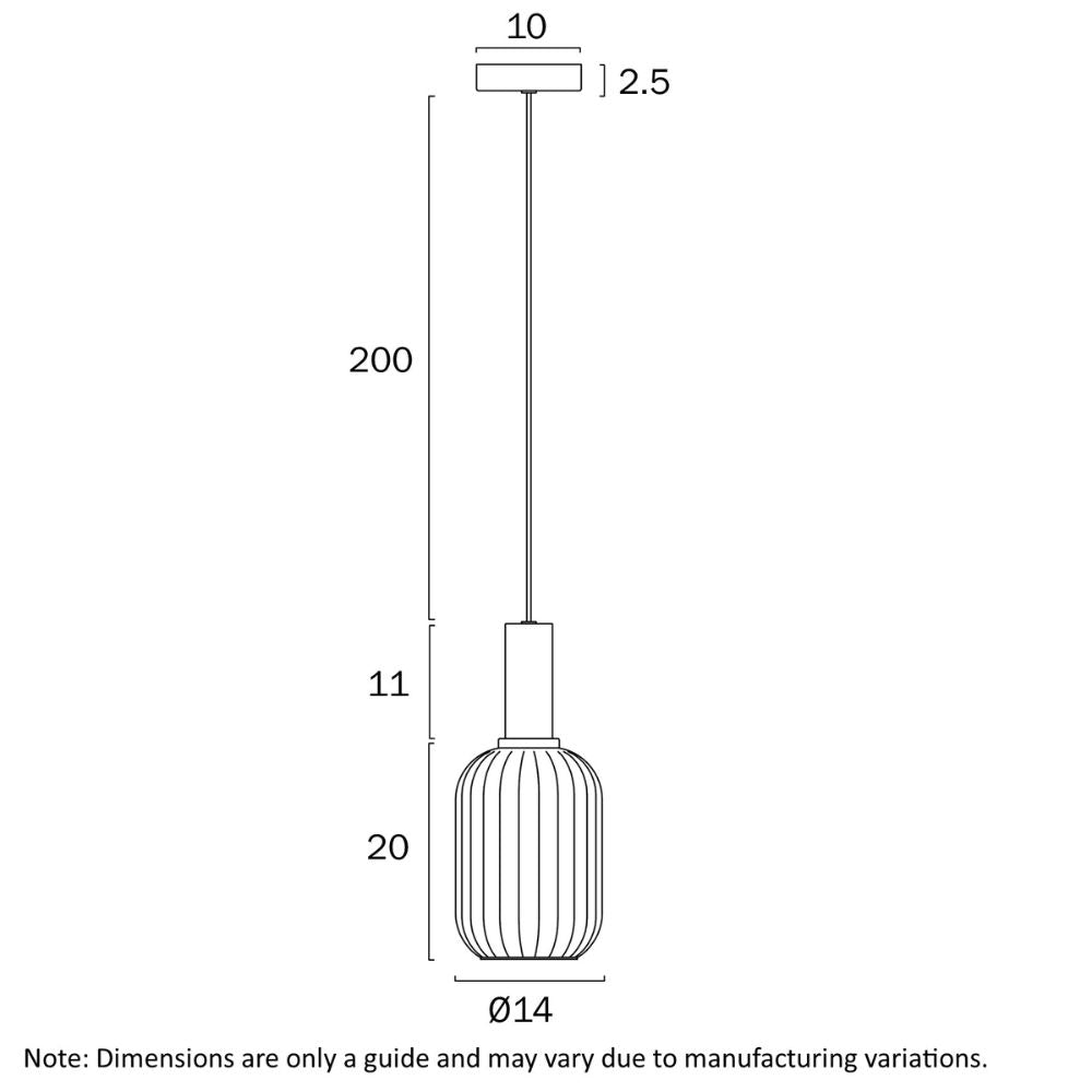 Telbix AOSTA 13 - 1 Light Pendant-Telbix-Ozlighting.com.au