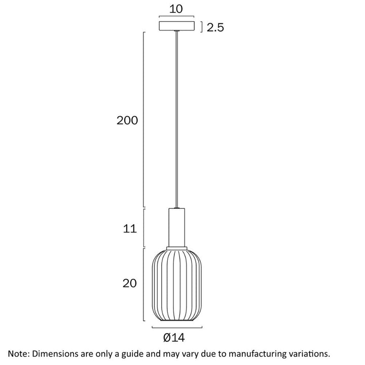 Telbix AOSTA 13 - 1 Light Pendant-Telbix-Ozlighting.com.au