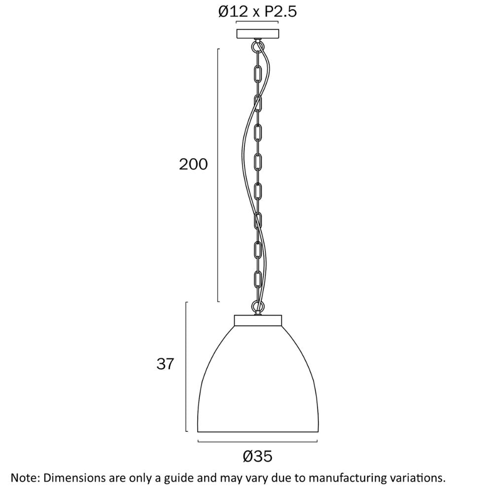 Telbix AYDIN 35 - 1 Light Pendant-Telbix-Ozlighting.com.au