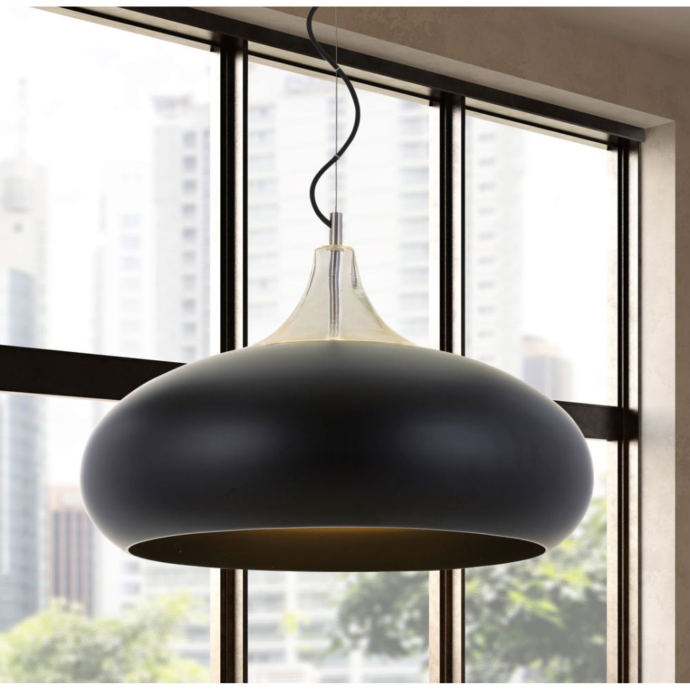 Telbix BECK 40 - 1 Light Glass & Metal Pendant-Telbix-Ozlighting.com.au