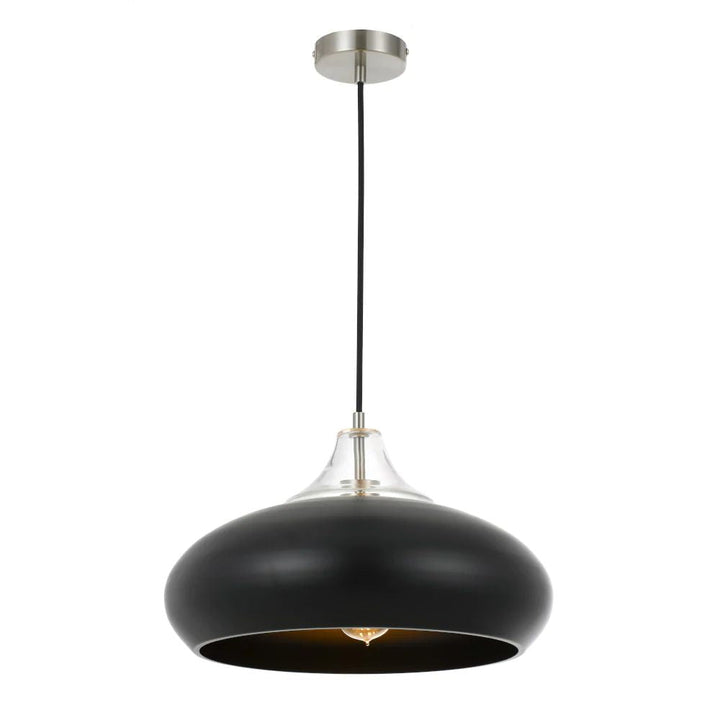 Telbix BECK 40 - 1 Light Glass & Metal Pendant-Telbix-Ozlighting.com.au