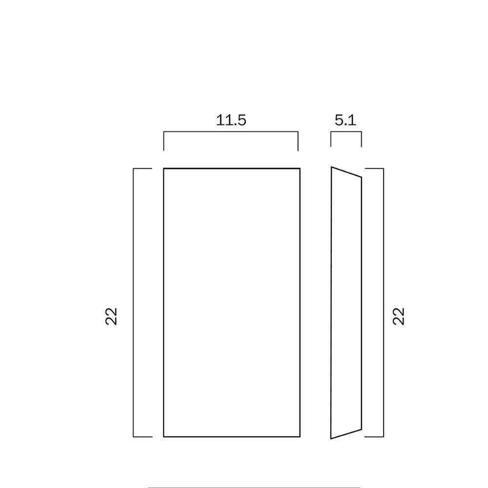 Telbix BLOC - 4W Up-Down LED Wall Light-Telbix-Ozlighting.com.au