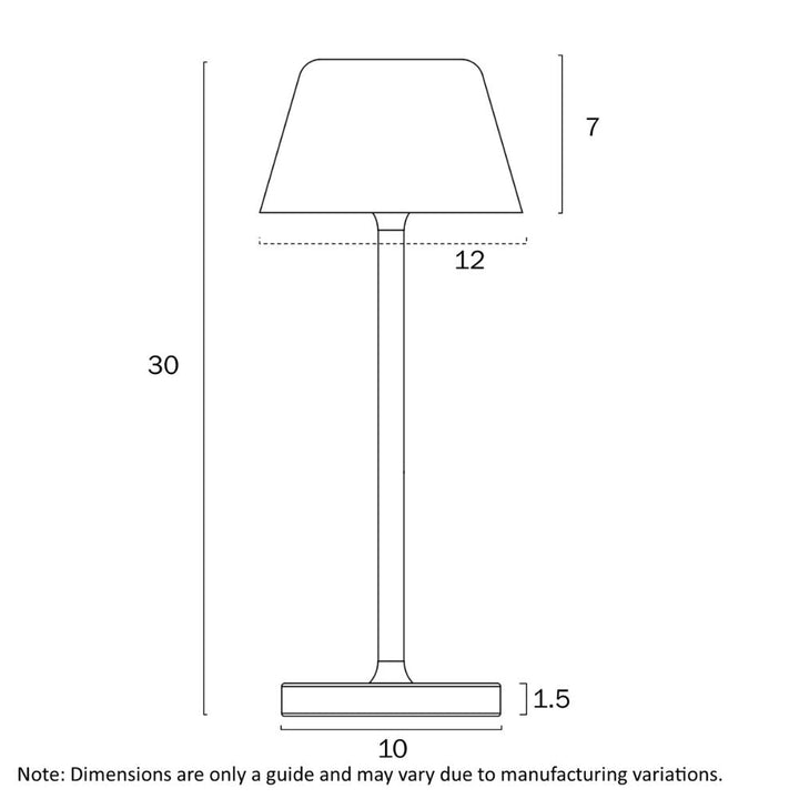 Telbix BRIANA - 3W Rechargeable Table Lamp-Telbix-Ozlighting.com.au