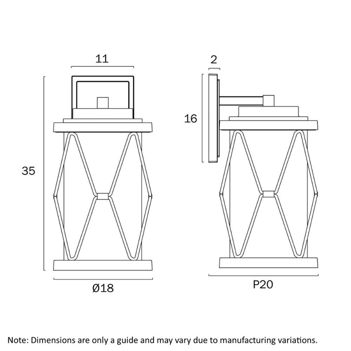 Telbix CAPSTAN 35 - 25W Wall Light-Telbix-Ozlighting.com.au