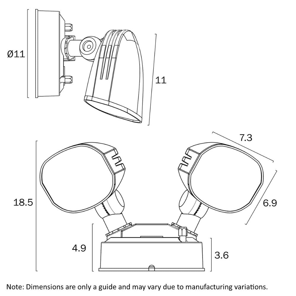 Telbix CLARION - 2x10W Twin Spotlight-Telbix-Ozlighting.com.au