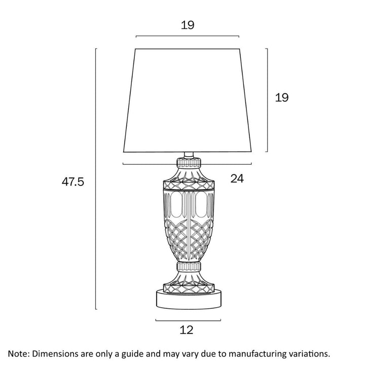 Telbix DEBDEN - Glass Table Lamp-Telbix-Ozlighting.com.au