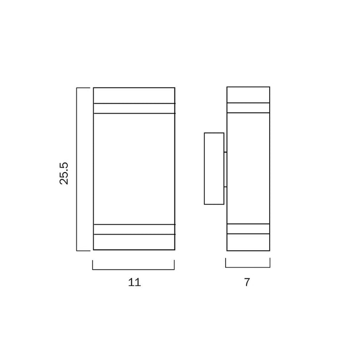 Telbix DIXON 2 - 2x6W LED GU10 Exterior Up/Down Wall Light IP44 - 4000K-Telbix-Ozlighting.com.au