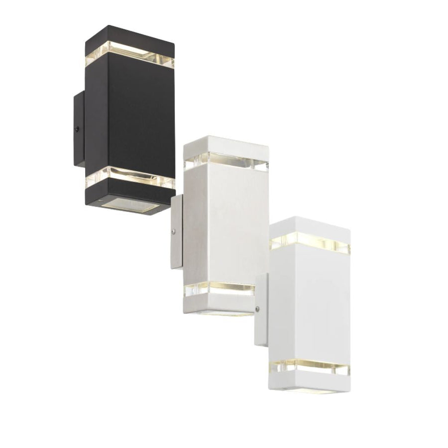 Telbix DIXON 2 - 2x6W LED GU10 Exterior Up/Down Wall Light IP44 - 4000K-Telbix-Ozlighting.com.au