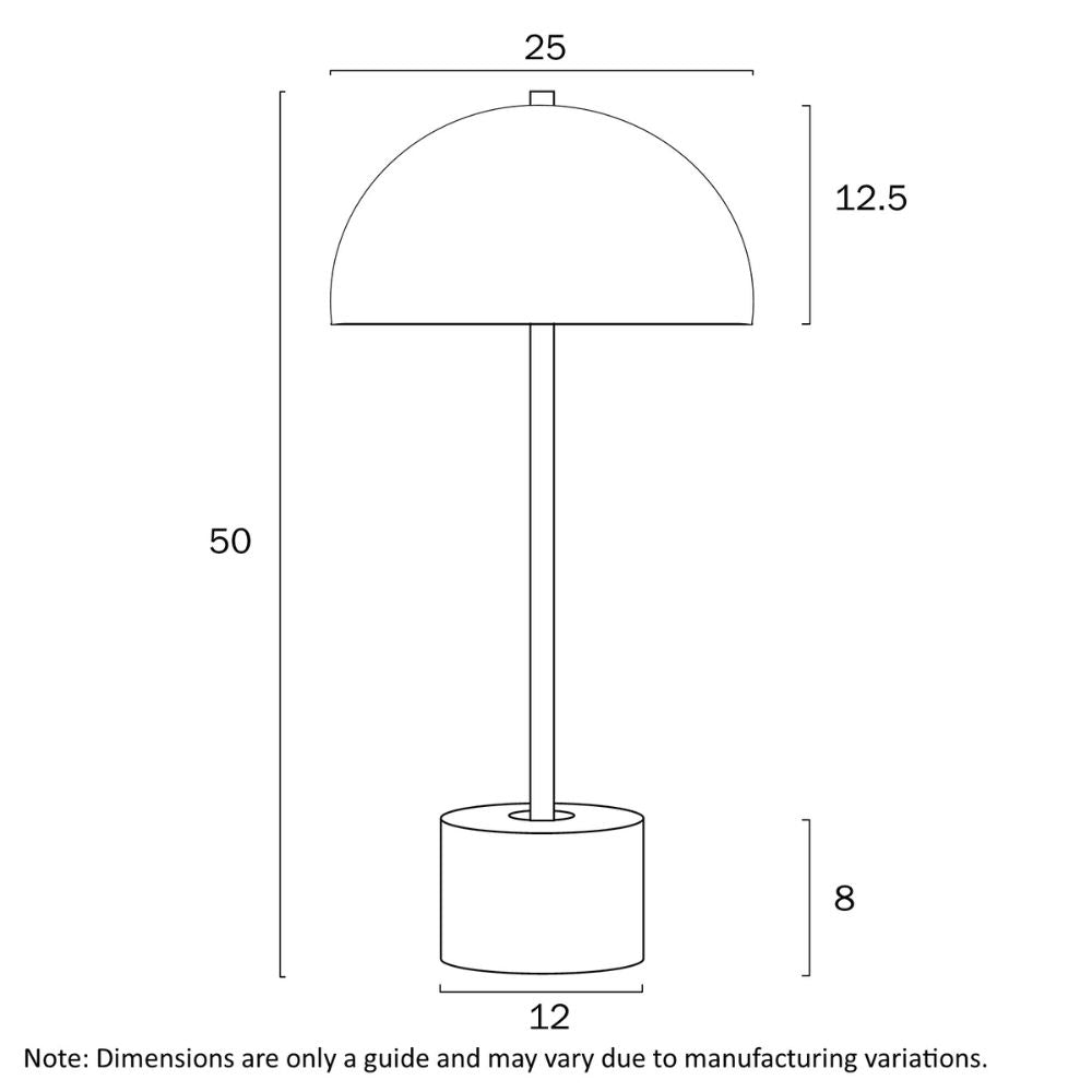 Telbix DOMEZ - 25W Table Lamp-Telbix-Ozlighting.com.au