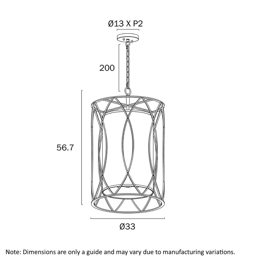 Telbix DOVER - 3 Light Pendant-Telbix-Ozlighting.com.au