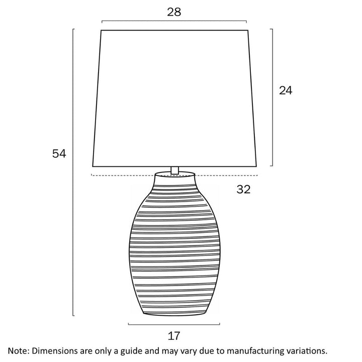 Telbix EARTH - Concentric Patterned Ceramic Table Lamp-Telbix-Ozlighting.com.au