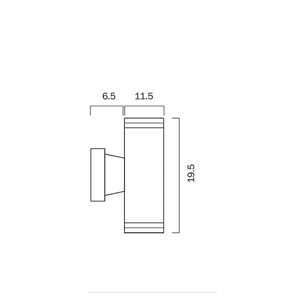 Telbix ELTON X2 - Exterior Aluminium Wall Light 4000K IP54-Telbix-Ozlighting.com.au