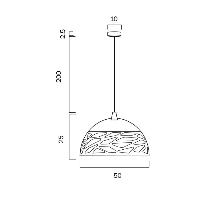 Telbix FARINA - 1 Light Metal Pendant-Telbix-Ozlighting.com.au