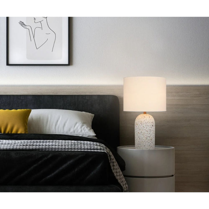 Telbix FEVIK - Medium Terrazzo/Concrete Table Lamp-Telbix-Ozlighting.com.au