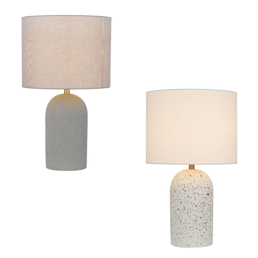 Telbix FEVIK - Medium Terrazzo/Concrete Table Lamp-Telbix-Ozlighting.com.au