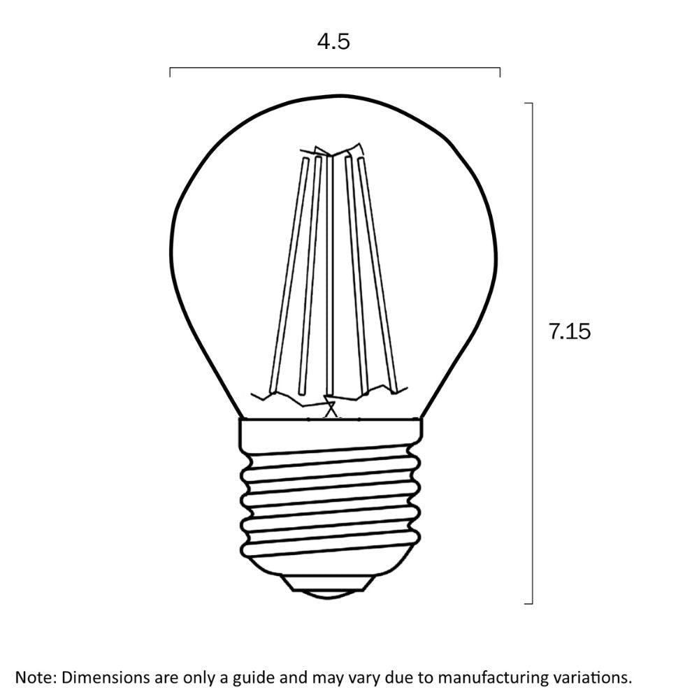 Telbix G45 - 4W LED G45 Fancy Round Globe E27-Telbix-Ozlighting.com.au