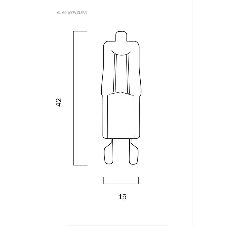 Telbix GL G9.100W-CLEAR - 100W Non-Dimmable Halogen Globe 3000K - 1 x G9-Telbix-Ozlighting.com.au