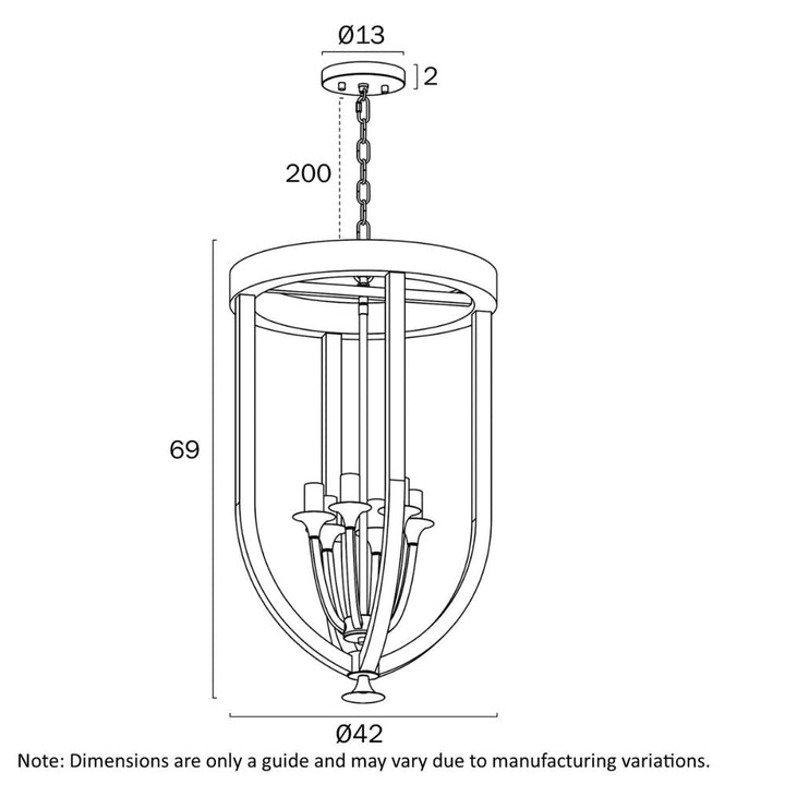 Telbix HOSLEY - 6 Light Pendant-Telbix-Ozlighting.com.au