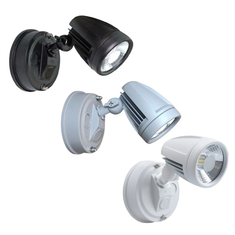 Telbix ILLUME - 10W LED Single Head Exterior Spotlight IP44 - 5000K-Telbix-Ozlighting.com.au