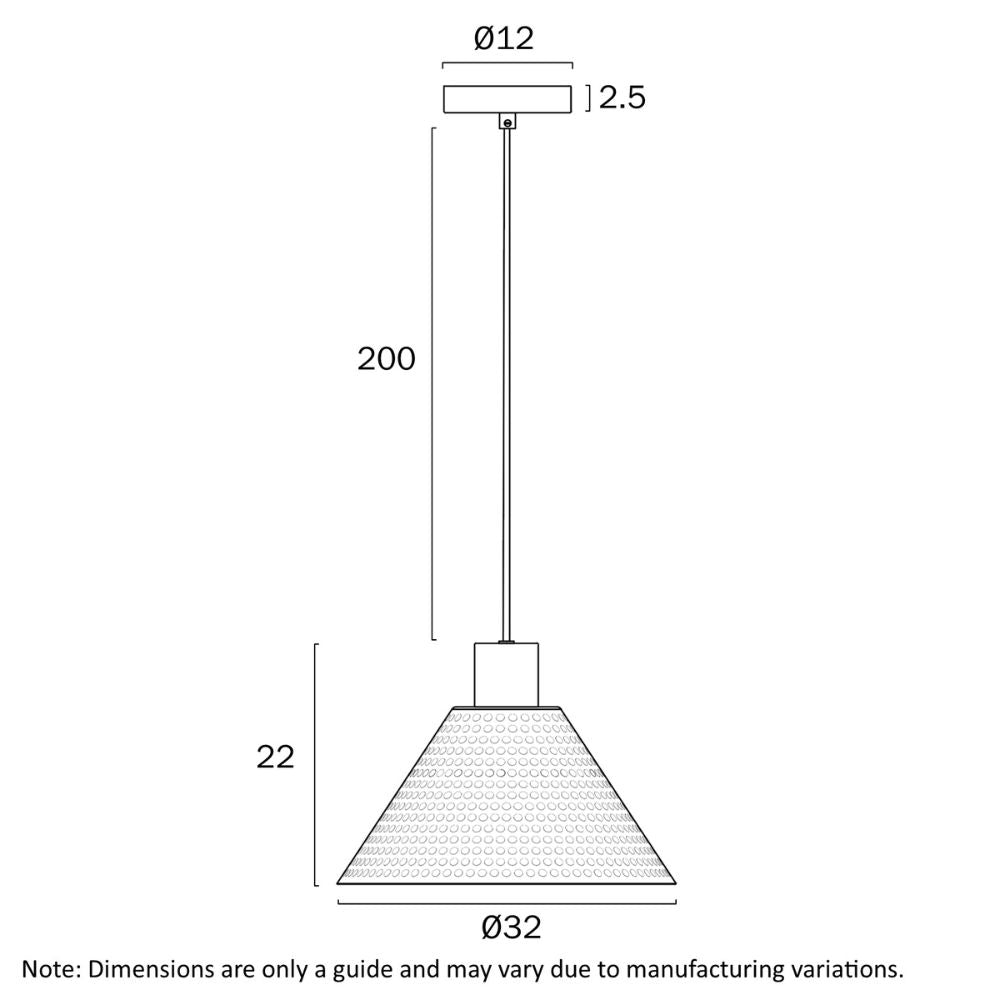 Telbix KESTRA 32 - 1 Light Pendant-Telbix-Ozlighting.com.au