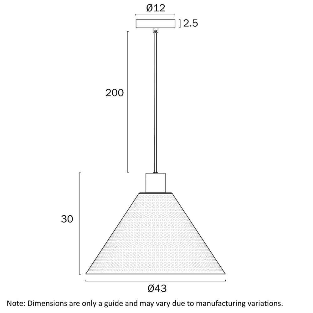 Telbix KESTRA 43 - 1 Light Pendant-Telbix-Ozlighting.com.au